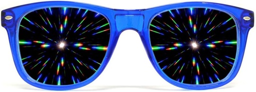 [BRSWIHIEAENQEHI7] GloFX Ultimate Diffraction Glasses - Transparent Blue - 3D Prism Rainbow Effect - Great Edm, Festival, Concert, Fireworks, Christmas Lights, and Rave Accessory - Transparent Blue Frames