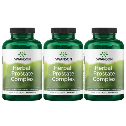 [BRSWGFD3CJ5R4D35] Swanson Herbal Prostate Complex - Men's Supplement - Features Pygeum, Saw Palmetto & Stinging Nettle - (200 Capsules) (3 Pack)