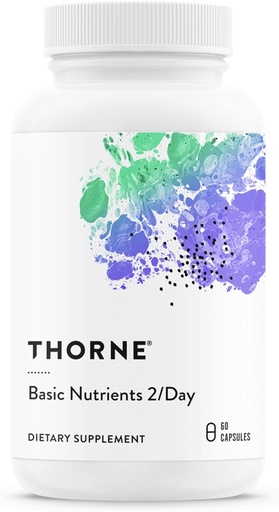 [BRSWIFAGC4CBGDLY] THORNE - 기본 영양제 2 / 일 - 포괄적인 매일 Multivitamin Optimal Bioavailability - 비타민 및 미네랄 공식 - 글루텐, Dairy & Soy-Free - 60 캡슐 - 30 서빙