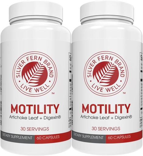 [BRSRAEI6AF4GOH37] Silver Fern Brand Motility- Non-Laxative Constipation and Slow Motility Boost - 120 Capsules, 60 Day Supply - Contains Artichoke Leaf, Tender Okra Pods, & Winter Cherry