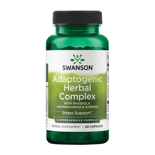 [BRSWIYYZCADBKDTM] Swanson Rhodiola Ashwagandha Ginseng Complex Energy Immune Function Nervous System Stress Support Adaptogen Herb Supplement 60 Capsules