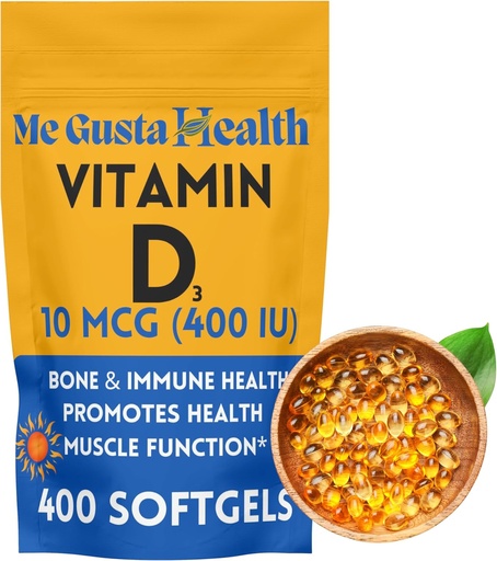 [BRSRAHANOEGWA2QY] D3 10 mcg (400 UI) 400 Softgels 