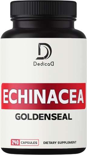 [BRSROFDQAQPAYDLB] 1000 mg Echinacea Goldenseal Capsules- 4 Ay Supply - Support Immune System, Well-Being & Overal Health