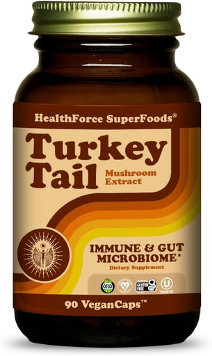 [BRSROZQOO56ROAAY] HEALTHFORCE SUPERFOODS Turkey Tail - Capsules - 90 Vegan Capsules