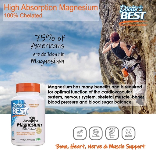 [BRSWGAA5OEFQEF3D] High Absorption Magnesium Glycinate Lysinate FamilyValue 2Pack (240 Tablets) XOX#Doctor's