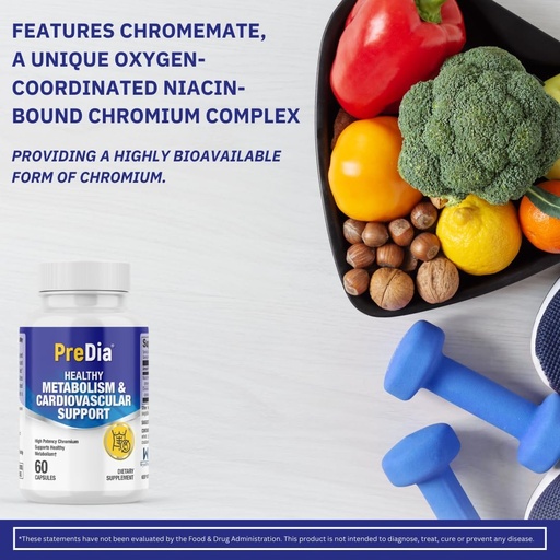 [BRSROAD6DMBRODQ2] PreDia - Healthy Metabolism & Cardiovascular Support Health - (Chromium 200mcg)