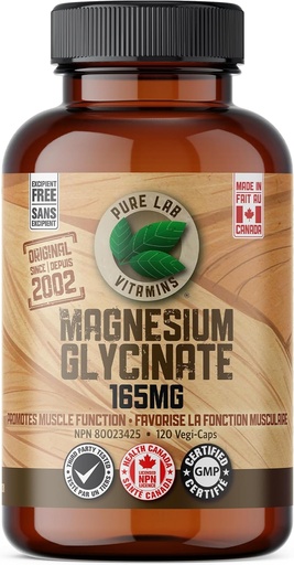 [BRSWGAYHOQORG2D5] Magnesium Supplement Capsules, 120 Count, 165mg capusles, 495mg per serving, Gluten Free, Made in Canada