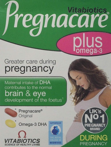 [BRSWIAABOIGAEDLK] 2 Pacchetti Vitabiotici Pregnacare Plus Omega 3 - 56 Tavole = TOTAL 112 Tablet/Capsules by Vitabiotics