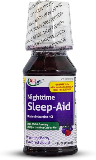 [BRSRAYYOBUMR6CD7] Nighttime Sleep-Aid Liquid for Adults, AP Safe