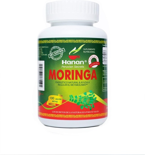 [BRSW2YALAUNAOCDZ] Hanan Moringa Superfood Powder Capsules 100 ct. Pure Moringa oleifera Lam Peruust