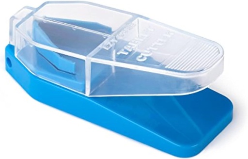 [BRSWIYTZOZ5GMFT3] EZY DOSE pil Cutter en splitter, Safely snijdt grote, kleine en kleine pillen, vitamines, tabletten in de helft, Nauwkeurige gemakkelijk snijden, Roestvrij stalen blad, Reizen Sized, Gemakkelijk te gebruiken, Kleur mei Vary, BPA vrij