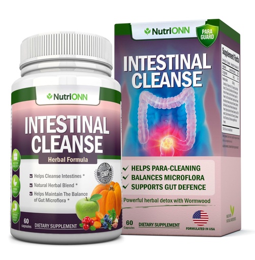 [BRSWGAQZC55BUCDX] Intestinal Cleanse - All Natural Herbal Detox Formula - Full 10-Day Detox Program - Wormwood, Cranberry, Paul D'Arco, Goldenseal, Garlic, Black Walnut Hull, Echinacea and 10 Other Natural Ingredients