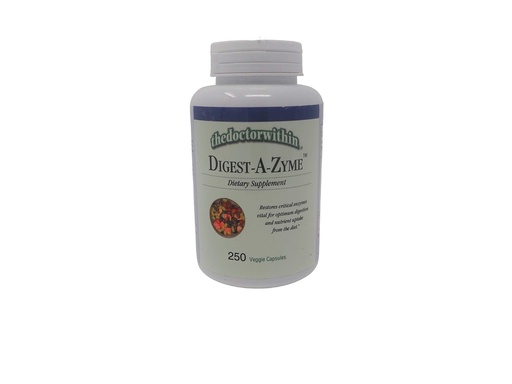 [BRSWGBATOEHBEFL3] The Doctor Within - Digest-A-Zyme - Restores Critical Digestive Enzymes - 250 Veggie Capsules