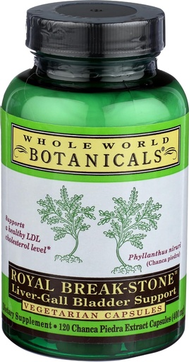 [BRSWIYD6AZ4QY2TK] Whole World Botanicals Royal Chanca Piedra (Break-Stone) Liver Gall Bladder Support - 400 mg - 120 Vegetarian Capsules