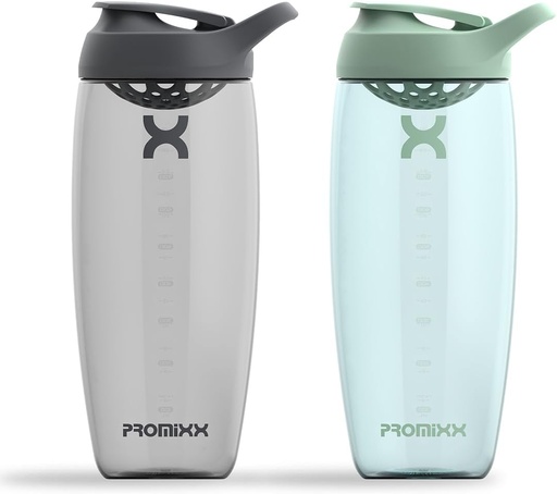[BRSRMA36CMNRE3Q7] Promixx Pursuit Protein Shaker Bottle (32 oz) – Silent No-Ball Mixer, Leak-Proof Lid, BPA/BPS & Phthalate-Free ECOZEN – Easy-Clean Shaker Cup for Protein Shakes, Pre & Post-Workout Smoothies