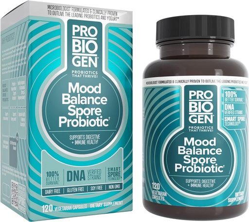 [BRSWKHQQBUPGK2LJ] Probiogen Stress " Mood Balance Probiotic Ashwagandha supplement, 120 count