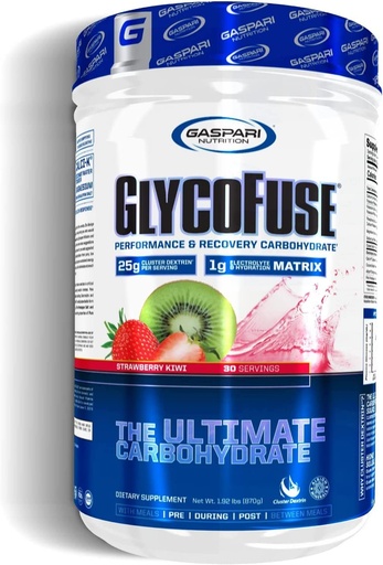 [BRSW2AYYCQFQOELP] Gaspari Nutrition Glycofuse: Performance and Recovery Carbohydrate, 25g Cluster Dextrin and 1g Electrolyte and Hydration Matrix (Strawberry Kiwi, 30 Servings)
