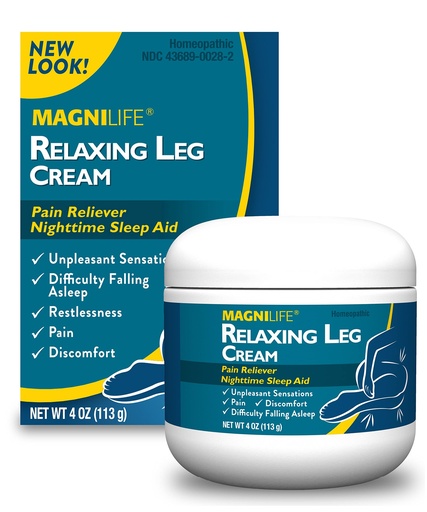 [BRSWKGAIOJ5AY332] MagniLife Relaxing Leg Cream, 4 Oz, Fast-Absorbing Topical Moisturizing Cream with Lavender & Magnesium, Non-Greasy, Bedtime Body Care