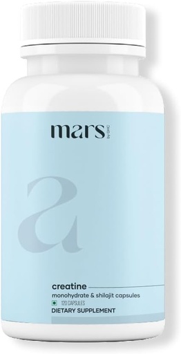[BRSROBAHAAHWYCDV] mars by GHC Micronized Creatine Monohydrate Caps with Shilajit & Ashwagandha (120N) | Overall Well-Being - Pack of 1