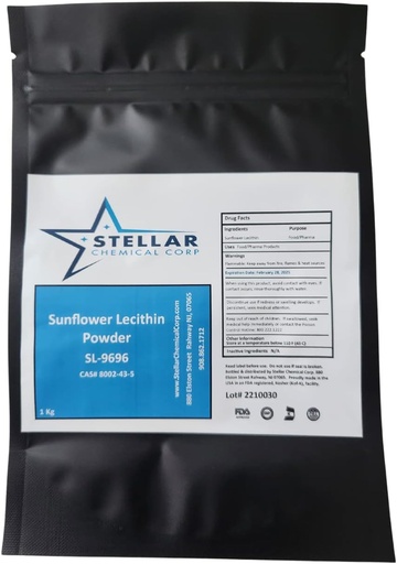 [BRSRMCA7OUJWAHT3] Sunflower Lecithin Powder ~ 1 kg Emulsifier, Cold Pressed, Making Liposomal Vitamin C, Non-GMO