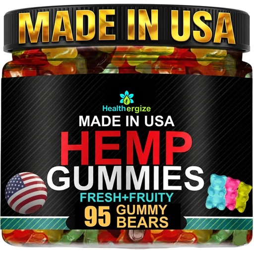 [BRSRAAIKB4MQAFLK] Hemp Gummies for Sleep, Edibles for Peace and Relaxation-Hempseed Oil Infused Gummy Bear Candy-Natural Omega-Made in USA-95 Count