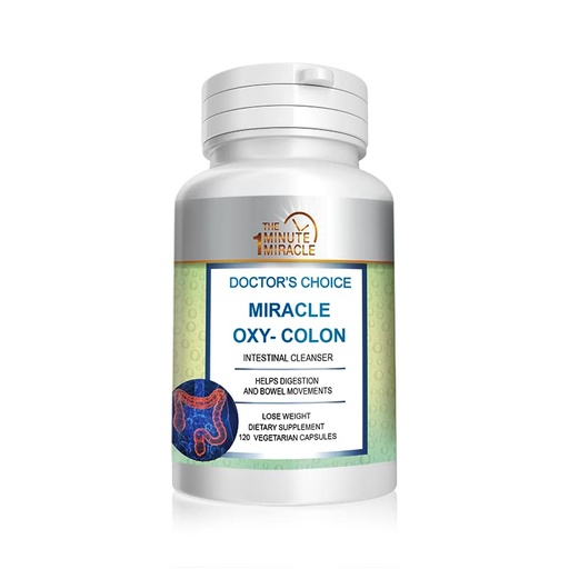 [BRSWIEIKAV7AMGA7] Miracle Oxy-Colon Intestinal Cleanser & Total Body Detox - Constipation Relief for Women & Men, Magnesium Oxide. Relieves Occasional Constipation and Bloating. 120 Capsules