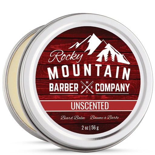 [BRSWKG3YCR7R6HT4] Rocky Mountain Barber Company Beard Balm - Classic Unscented - 100% Natural - Premium Wax Blend with Nutrient Rich Bees Wax, Jojoba, Coconut Oil