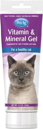 [BRSWGYAKOZ5RQFLJ] PetAg Vitamina & Gel Mineral Suplemento para Gatos - 3,5 onças - Fornece Vitaminas e Minerais Diários Básicos para Gatos 4 Meses e Mais Velho - Fácil de Digerir