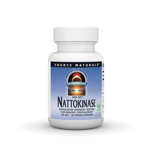 [BRSWIYQNC5YGMFDG] Source Naturals NSK-SD Nattokinase, Whole Body Sytemic Enzyme for Healthy Circulation*, 100mg, 30 Vegan Capsules