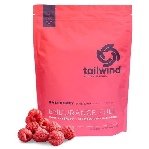 [BRSWKZAECYGAGFDE] Tailwind Nutrition Endurance Fuel, Carbohydrate & Electrolyte Sports Drink Mix Powder, Gluten-Free, Vegan, Raspberry Buzz, 50 Servings (Caffeinated)
