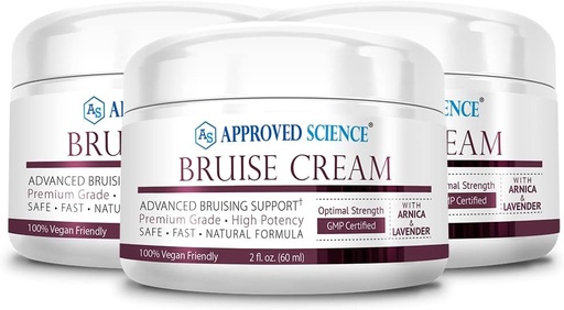 [BRSRMHT6BYJWO2DL] Approved Science Bruise Cream - Arnica and Lavender - Soothe and Fade Bruises - 6 Fl. Oz - 3 Pack - Vegan