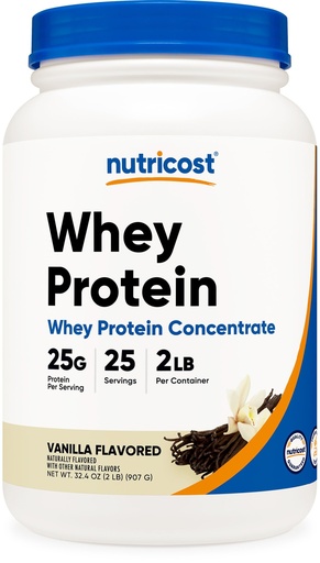 [BRSWKGIAC4MBAEQV] Nutricost Whey Protein Concentrate (Vanilla) 2LBS