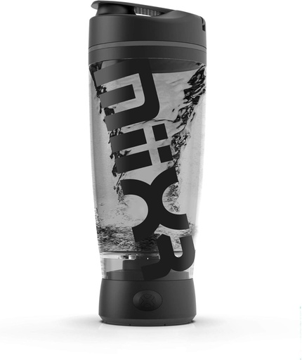 [BRSWY236OYOWGELX] Promixx Original Shaker Bottle (MiiXR Edition) - Battery-powered for Smooth Protein Shakes - BPA Free, 20oz Cup (Black/Gray)
