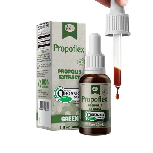 [BRSWGHQLOQGRUHTX] Beelife Propoflex Organic Green Propolis Extract - High Artepillin-C Levels, Antioxidant-Rich Supplement for Overall Wellness - Natural & Kosher-Friendly - Made in Brazil, 1 Fl. Oz.