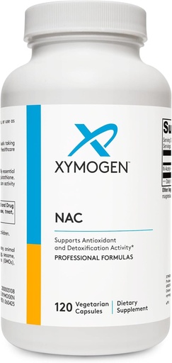 [BRSWIZA4BMOBUEY5] XYMOGEN NAC N-Acetyl-Cysteine 600mg - Cardiovascular, Antioxidant, Liver Detox + Immune Support Supplement - Supports Glutathione Synthesis - Non-GMO NAC Supplement (120 Capsules)