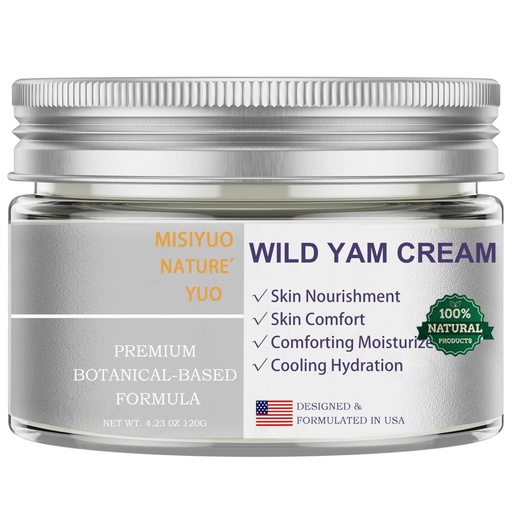 [BRSRAFQ5BMIAYHI7] Organic Wild Yam Cream for Women - Soothing Skin Comfort, Natural Ingredients, 120g