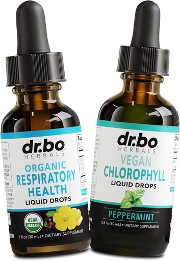[BRSRAEIYBF7AYHTK] Lung Detox Respiratory Health Drops & Chlorophyll Liquid - Organic Respiratory Supplements Herbal Lung Cleanse Mullein for Lungs Bronchial Support - Chlorophyll Drops Odor Cleanse Internal Deodorant