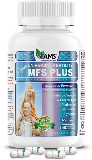 [BRSWYGQCCADQEH34] America Medic & Science MFS Plus Fertility Doplnky pre mužov (60 Kapsule) Sperm gróf Booster, podporuje pohyblivosť 