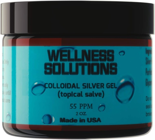 [BRSWGZQRAANGY3DG] Colloidal Silver Gel - Wellness Solutions - Topical Gel - Vegan & Gluten Free - 2 oz..-L8