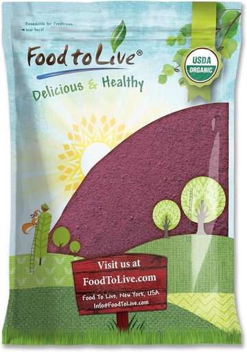 [BRSW2ZIQCUJQADYV] Food to Live Organic Black Elderberry Juice Powder, 8 Pounds – Non-GMO, Made from Raw Dried Berries, Unsulfured, Vegan, Bulk, Great for Baking, Smoothies, Yogurts, No Sulphites, Contains Maltodextrin