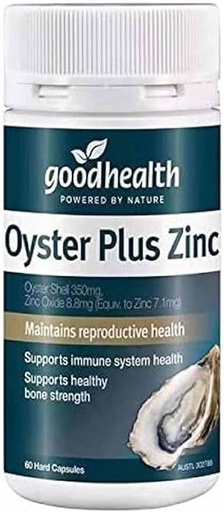[BRSWIEIEDJ4RQ2TE] Goodhealth Oyster Plus - 60 קפסולות - תוספי מזון ימיים עם Zinc ו Turine לבריאות ו Vitality - תומך Immune ו Reproductive Healtive Healtent
