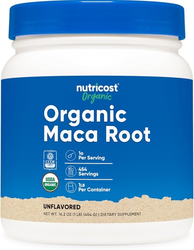 [BRSWECQKBF7QA3TU] Nutricost Organic Maca Root pulver (1 LB)