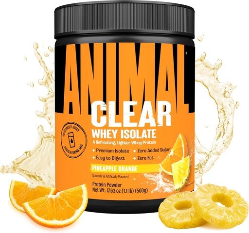 [BRSROAIEOAFB6HY4] Clear Whey Isolate Protein Powder - Easy to Digest and Mix, 5g BCAA, Deliciously Juicy, Refreshing Anytime Drink for Men and Women, Pineapple Orange 125g (5 Servings)