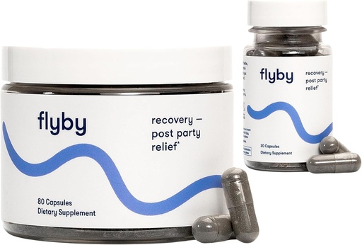 [BRSRAZQPOF7RACI2] Flyby Recovery Pills - All The Hang, Without the Over! ™ - Post Party Pijící esenciální s podporou jater 80 & 20 Počet