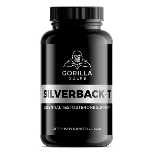 [BRSROAA2BF6BOG3B] Gorilla Gulps | Silverback-T | Essential Testosterone Support | Men's Stamina, Endurance, & Strength Booster | 90 Capsules