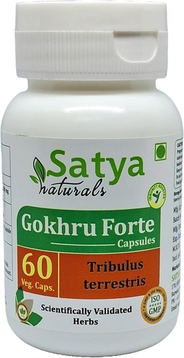 [BRSRA2Q7OQDRSAD5] Gokhru Forte Capsules 500 mg. 60 Veg. Capsule | Gokharu (Tribulus Terrestris) Extract Capsules for Men and women | Ayurvedic Herbal Supplement/Remedies | 10:1 Forte (1 Bottle of 60 Capsules)