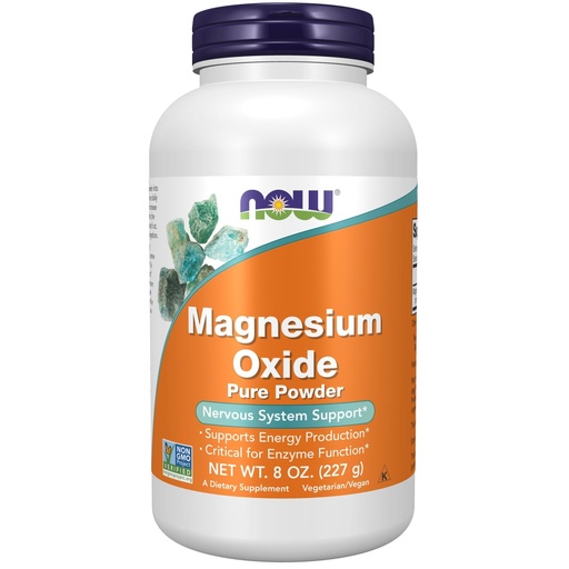 [BRSWIY3ZAFYROG32] NOW Foods Supplements, Magnesium Oxide, Enzyme Function*, Nervous System Support*, 8-Ounce