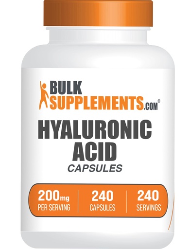 [BRSRM2YBDEIB6EY4] BulkSupplements.com Hyaluronic Acid Capsules - Hyaluronic Acid Supplements, Hyaluronic Acid 200mg - Pure & Gluten Free, 1 Capsule per Serving, 240 Count (Pack of 1)
