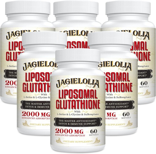 [BRSRMHQHOZ4G2HL7] Liposomal Glutathione 2000 mg with L-Serine, L-Glycine & Sulforaphane – Active L-Glutathione Unique Formulation to Enhance Absorption - Master Antioxidant, Detoxifying & Immune | 360 Softgels
