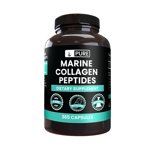 [BRSWYZ3RO4NBA237] PURE ORIGINAL INGREDIENTS Marine Collagen (365 Capsules) No Magnesium Or Rice Fillers, Always Pure, Lab Verified